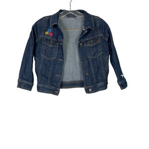 HANNA ANDERSSON blue jean denim embroidered jacket